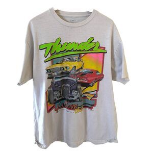 John Galt Mens Thunder Kustom Club T Shirt XL OS Racing Cars Retro USA Dad 90s‎